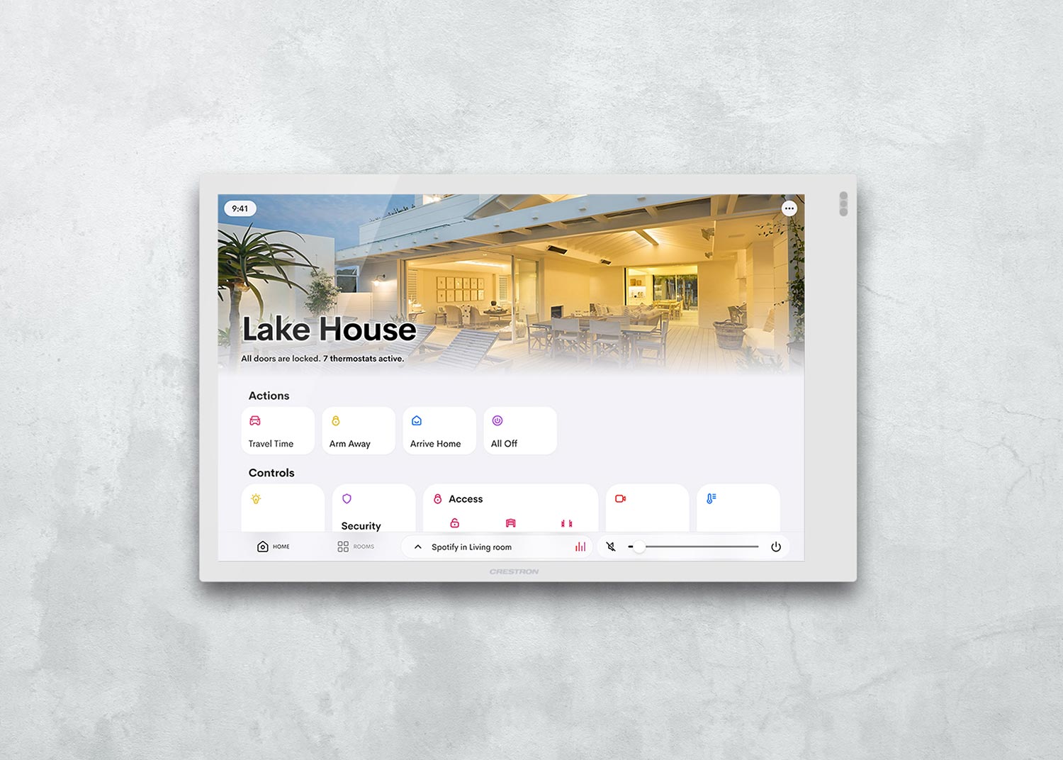 crestron touchpanel white