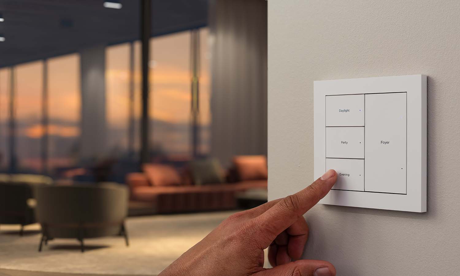 Kitchen with white cabinets and pendant lighting