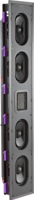 Wisdom Insight series high performance in-wall speaker with multiple drivers and sleek vertical design delivering immersive sound and discreet integration for luxury home audio systems